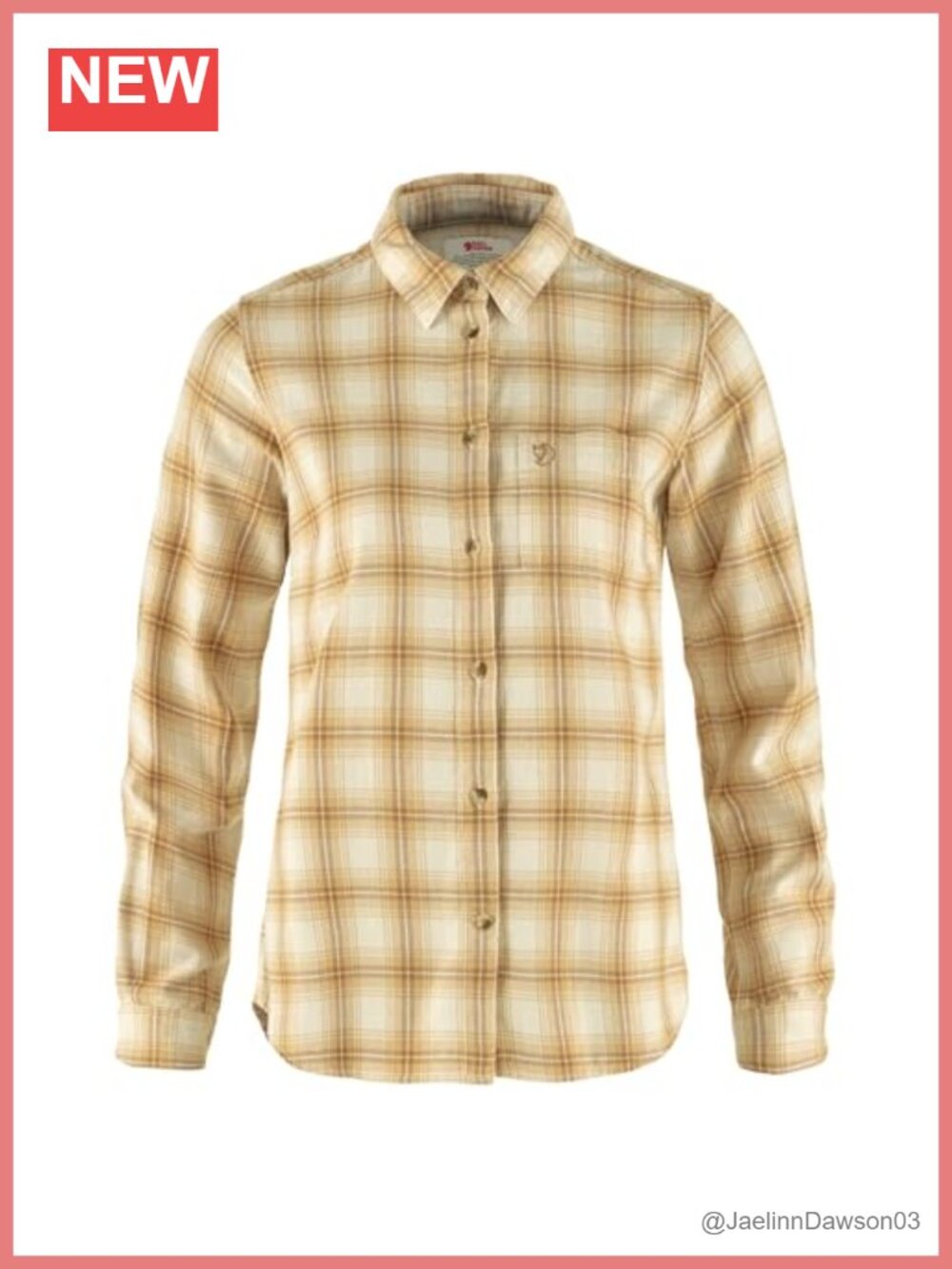 Fjällräven Övik Flannel Shirt Button-Down Plaid Long Sleeve